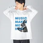 RainbowFam PlusのMusic Makes Me High Big Long Sleeve T-Shirt