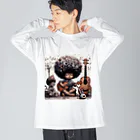 atu-daruma77のウクレレを奏でる天才 Big Long Sleeve T-Shirt