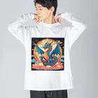 the blue seasonの昇華する守護龍 Big Long Sleeve T-Shirt