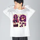 潮風のカメラと少女 ビッグシルエットロングスリーブTシャツ