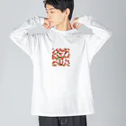 kaoru09のいちご🍓 ビッグシルエットロングスリーブTシャツ