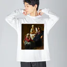 世界美術商店のマルタとマリアの家のキリスト / Christ in the House of Martha and Mary Big Long Sleeve T-Shirt