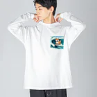 もふもふ堂の波乗り柴犬 Big Long Sleeve T-Shirt