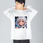 巫女スタぐらむのもふもふの美少女 Big Long Sleeve T-Shirt