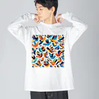 ok13のカラフル鳥② Big Long Sleeve T-Shirt