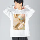 AQUAMETAVERSEの小物入れ、可愛い　なでしこ1478 Big Long Sleeve T-Shirt