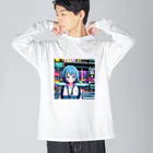 kotoha416 Music OFFICIAL GOODSのAozuki│アオヅキ Big Long Sleeve T-Shirt