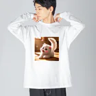 SAKUKOBAの頬紅をしたような可愛い子猫SAKUCAT Big Long Sleeve T-Shirt