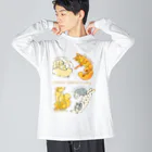 タタナ幻獣館のCHEESE CHEESE FOXES ビッグシルエットロングスリーブTシャツ