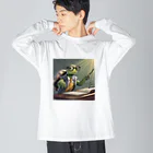 ぱぴぷSHOPの指揮者カメ Big Long Sleeve T-Shirt