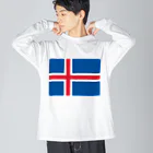 お絵かき屋さんのアイスランドの国旗 Big Long Sleeve T-Shirt