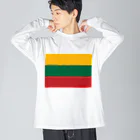 お絵かき屋さんのリトアニアの国旗 ビッグシルエットロングスリーブTシャツ