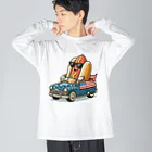 SARAKIのEXTREME HOT DOG ビッグシルエットロングスリーブTシャツ