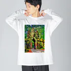 GALLERY misutawoのカンボジア アンコール・トムの北大門 Big Long Sleeve T-Shirt