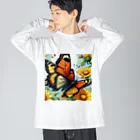 HERAX(へラックス）2号店の美しき蝶の舞 Big Long Sleeve T-Shirt