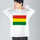 お絵かき屋さんのボリビアの国旗 ビッグシルエットロングスリーブTシャツ