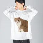 Mashlyのマシロくん猫グッズ ビッグシルエットロングスリーブTシャツ