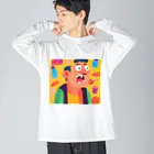 JINPACHIの粘り強い男 Big Long Sleeve T-Shirt