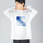 kayuuの夏の青空と飛行機 ビッグシルエットロングスリーブTシャツ