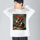 世界美術商店のサン＝ベルナール峠を越えるボナパルト Big Long Sleeve T-Shirt