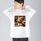 dcgnori／ワンコ画像の凱旋パレードメダリスト柴犬 Big Long Sleeve T-Shirt