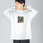 sakucchoの神秘なシマウマ Big Long Sleeve T-Shirt