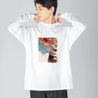 AQUAMETAVERSEの鯉のぼりを操る男の子　ラフルール　1859 Big Long Sleeve T-Shirt