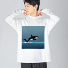 asuto_20のドット絵のシャチ Big Long Sleeve T-Shirt