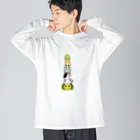 chicodeza by suzuriのアニマルタワ〜 Big Long Sleeve T-Shirt