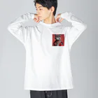 hogarakuの縄文猫 Big Long Sleeve T-Shirt