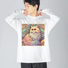 猫の世界のミュシャ猫シリーズ2 Big Long Sleeve T-Shirt