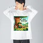 room-chaconneのジャックと豆木木 Big Long Sleeve T-Shirt