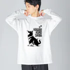 黒柴まろと茶柴たろのかわいい黒柴：マテ Big Long Sleeve T-Shirt