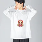 ミントキャンディのレトロなDOLL ビッグシルエットロングスリーブTシャツ