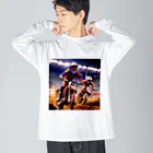 Bikers' Galleryのチャンピオンライド：モトクロスアクション Big Long Sleeve T-Shirt