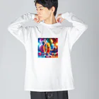 らばーばんどすとあの人型輪ゴム【イラスト風】 Big Long Sleeve T-Shirt