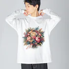 riotriffs_punksの花束 ビッグシルエットロングスリーブTシャツ