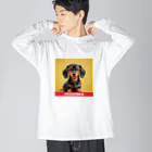 Design.DachsのI LOVE DACHS_02 ビッグシルエットロングスリーブTシャツ