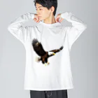J-SHOPのピクセルアート　白頭ワシ Big Long Sleeve T-Shirt
