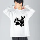 Keeiiのミニチュアシュナウザー×シルエット② Big Long Sleeve T-Shirt