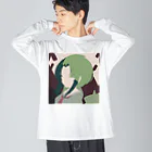 Riollaの緑の女の子 ビッグシルエットロングスリーブTシャツ