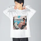 Kotoha-shopの桜の森で読書会 Big Long Sleeve T-Shirt