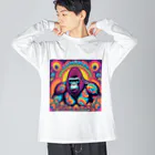 ショップAZUのゴリラゴリラゴリラ Big Long Sleeve T-Shirt