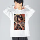 Omaniの浮世絵風美女 Big Long Sleeve T-Shirt