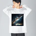 namidamakiの天の川銀河 ビッグシルエットロングスリーブTシャツ