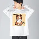 Mizのゆるハウスのシェルティタッチ！ ビッグシルエットロングスリーブTシャツ