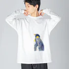 つぎの皇帝ペンギン　ひとり ビッグシルエットロングスリーブTシャツ