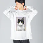 kinako-japanのハチワレ　凪ちゃん Big Long Sleeve T-Shirt