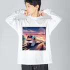 atoyuki_SHOPの近未来特急風　　ato Big Long Sleeve T-Shirt