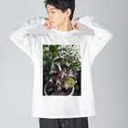 ミクロのユキノシタのお花が可愛らしい〜 Big Long Sleeve T-Shirt